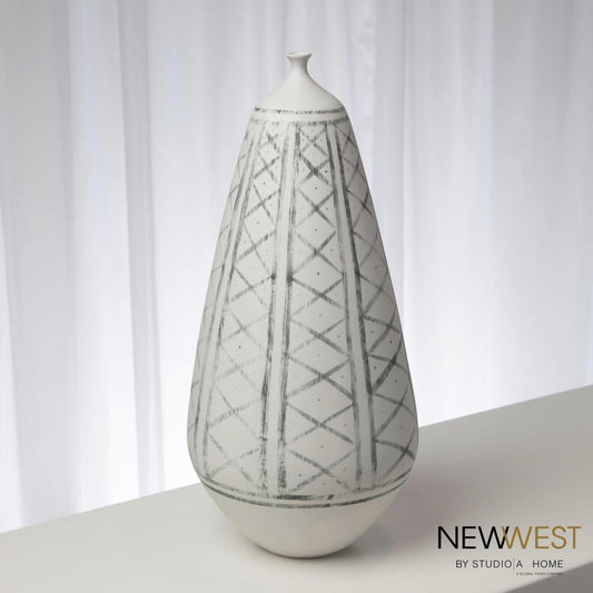 Global Views Grenz Large Hand Painted Vase
