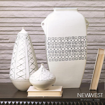 Global Views Grenz Large Hand Painted Vase