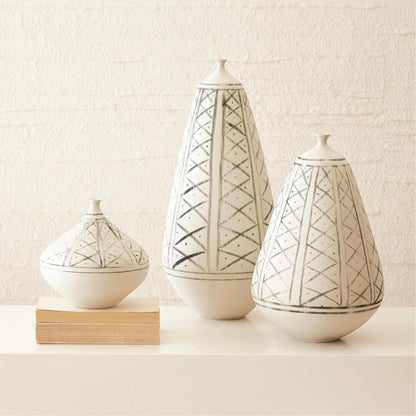 Global Views Grenz Medium Hand Painted Vase