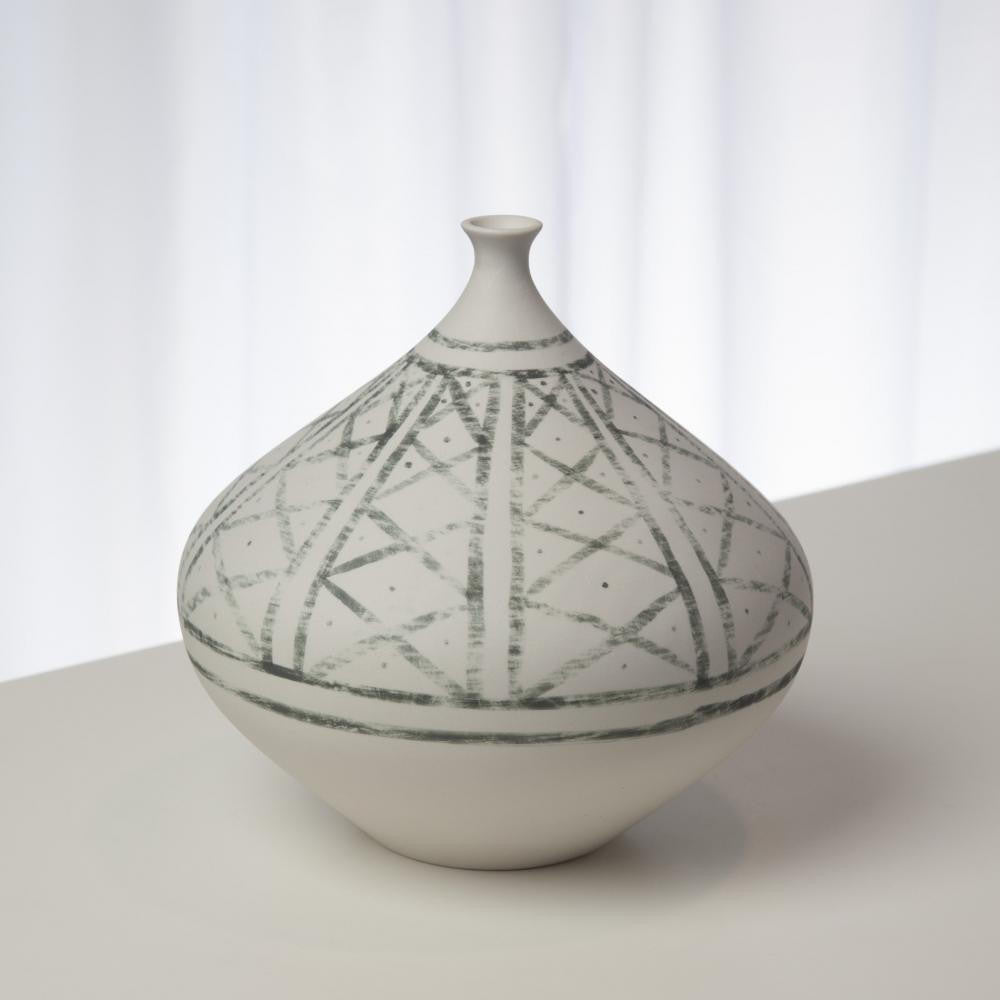 Global Views Grenz Small Vase White
