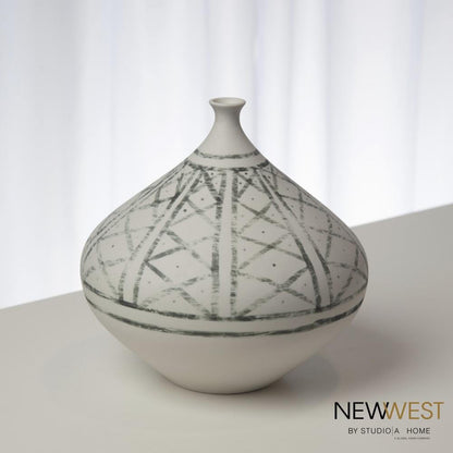 Global Views Grenz Small Hand Painted Vase