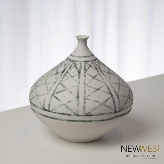 Global Views Grenz Small Hand Painted Vase