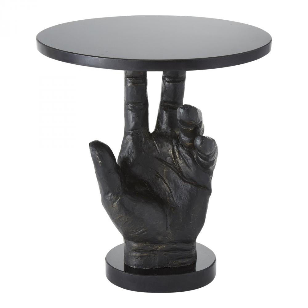 Global Views Hand Bronze Patina Table