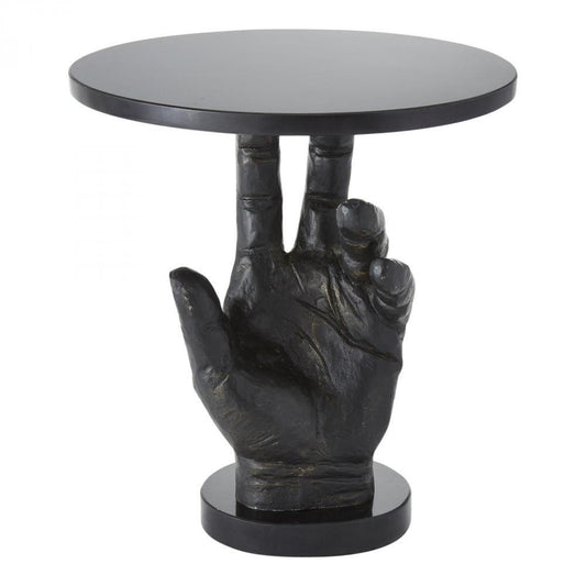 Global Views Hand Bronze Patina Table