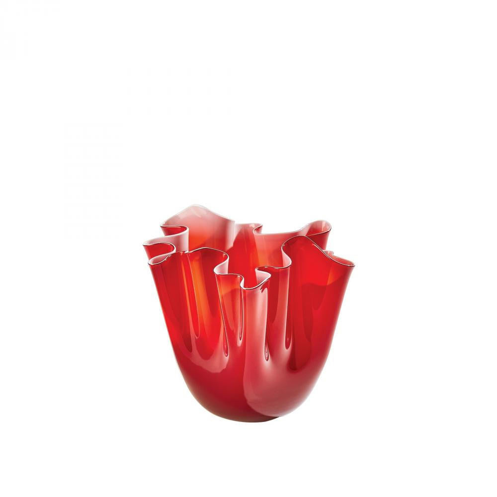 Global Views Handkerchief Vase Small Deep Red