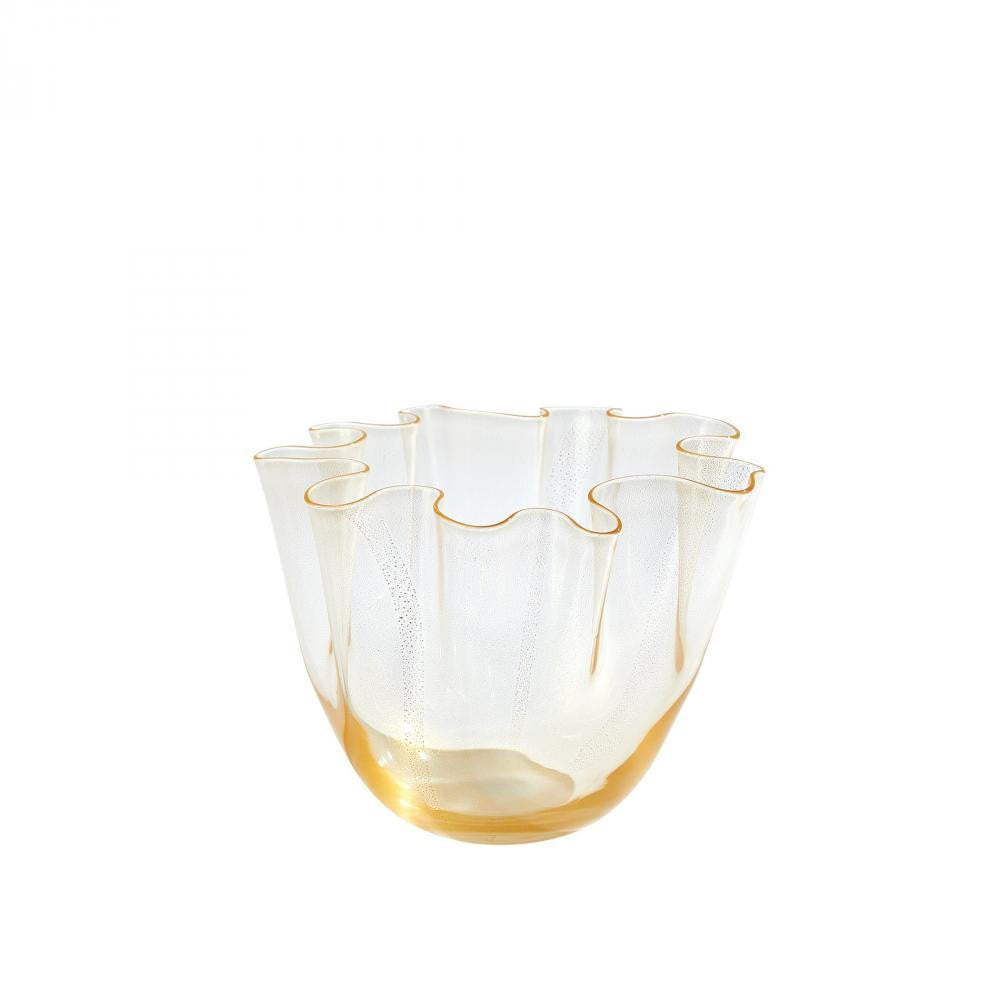 Global Views Handkerchief Vase Small Gold