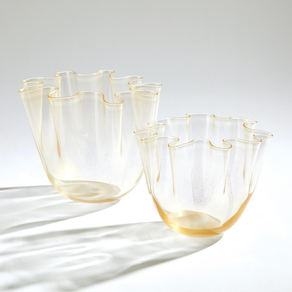 Global Views Handkerchief Small Gold Vase