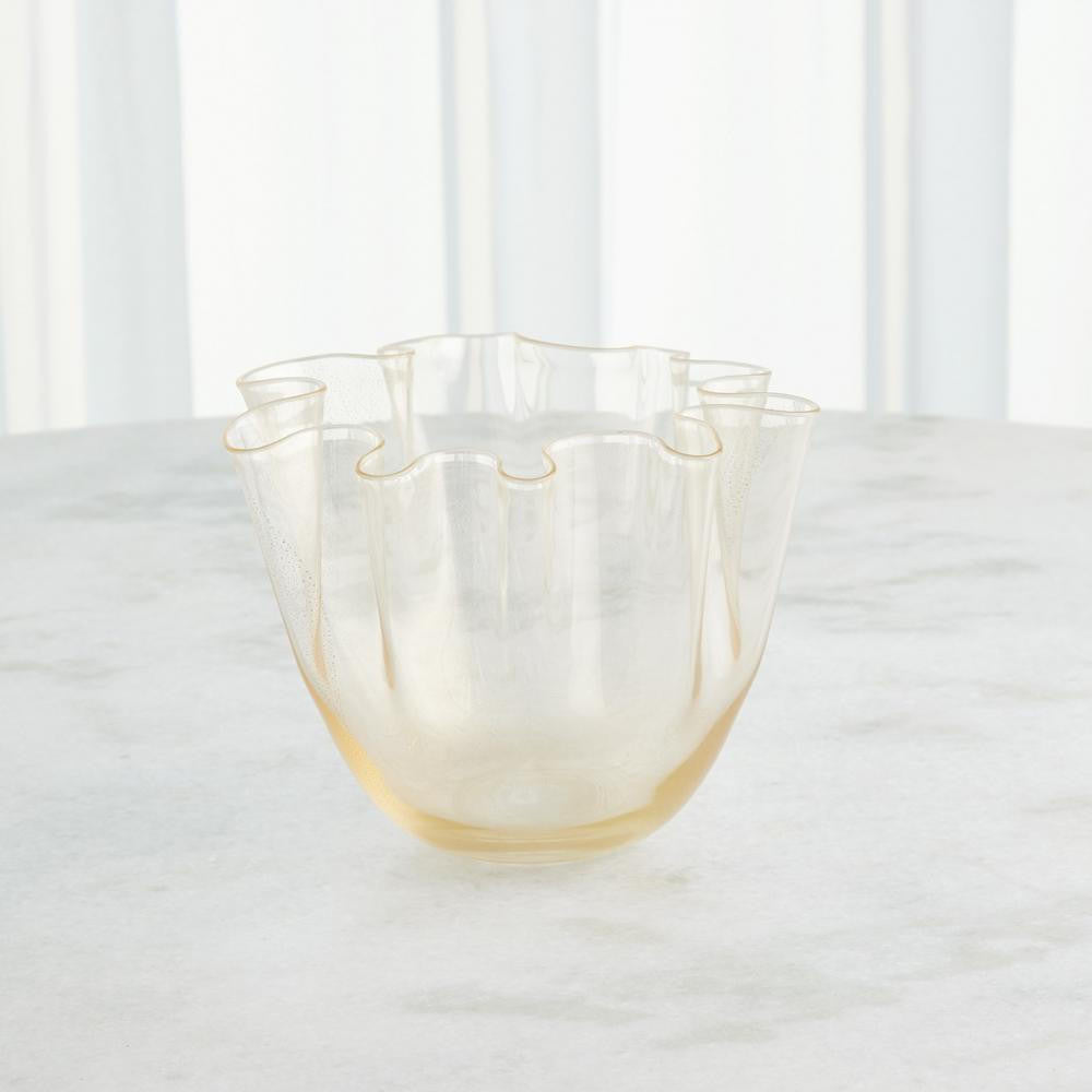 Global Views Handkerchief Small Gold Vase