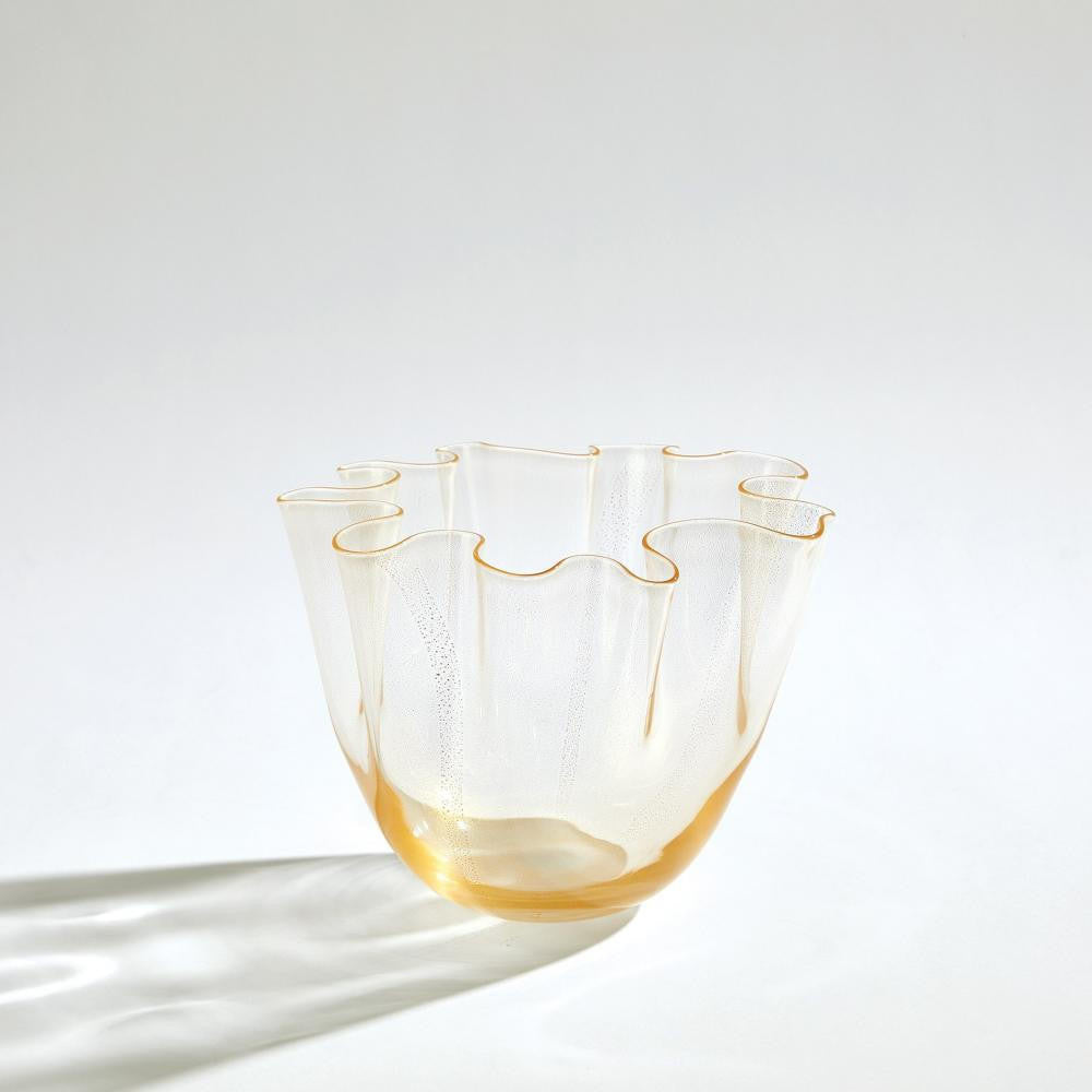 Global Views Handkerchief Small Gold Vase