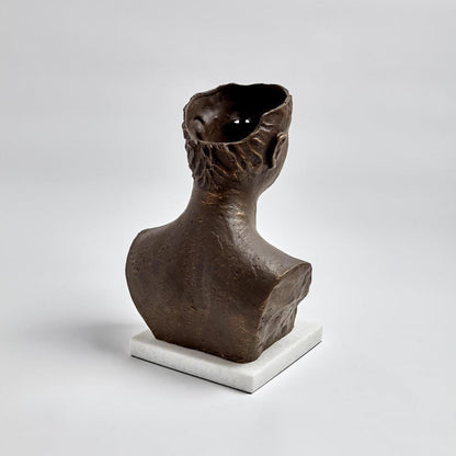 Global Views Head Cast Iron Sculpture