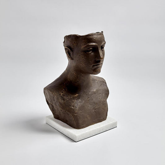 Global Views Head Cast Iron Sculpture