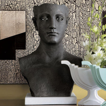 Global Views Head Cast Iron Sculpture