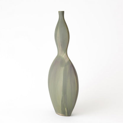 Global Views Helios Large Washed Green Vase
