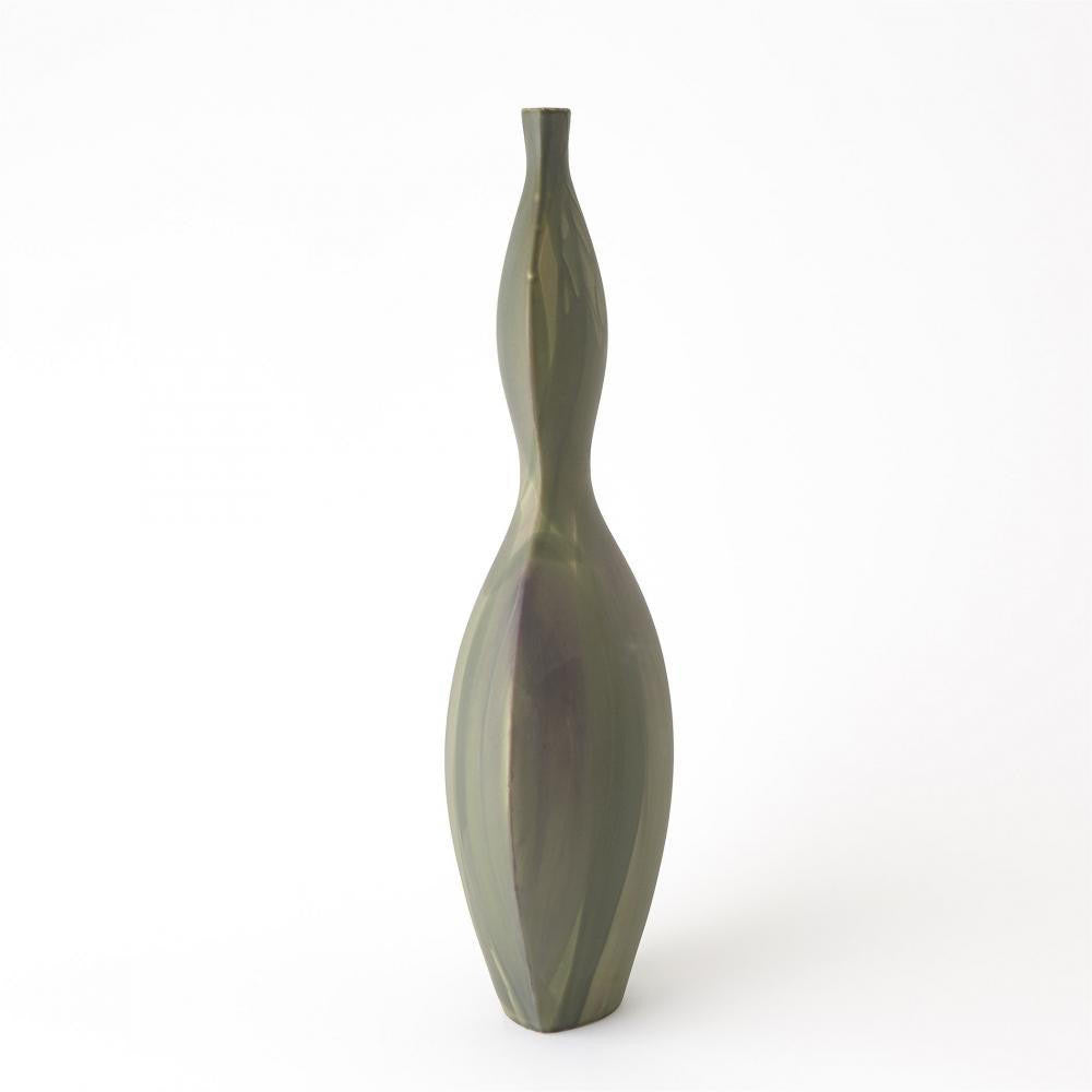 Global Views Helios Large Washed Green Vase