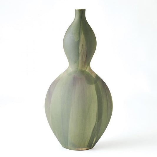 Global Views Helios Large Washed Green Vase