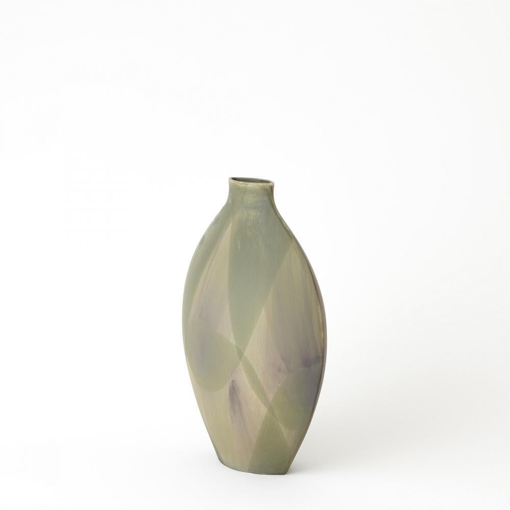 Global Views Helios Small Washed Green Vase