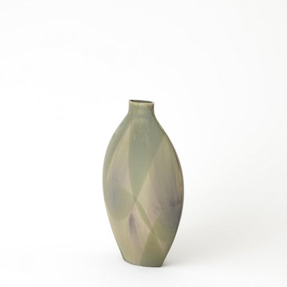 Global Views Helios Small Washed Green Vase