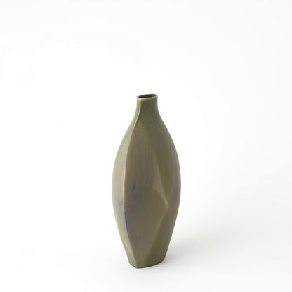 Global Views Helios Small Washed Green Vase