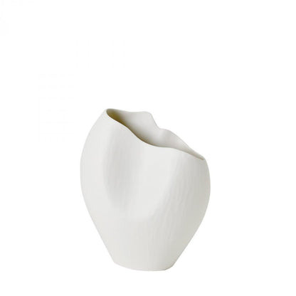 Global Views Horn Small Matte White Vase