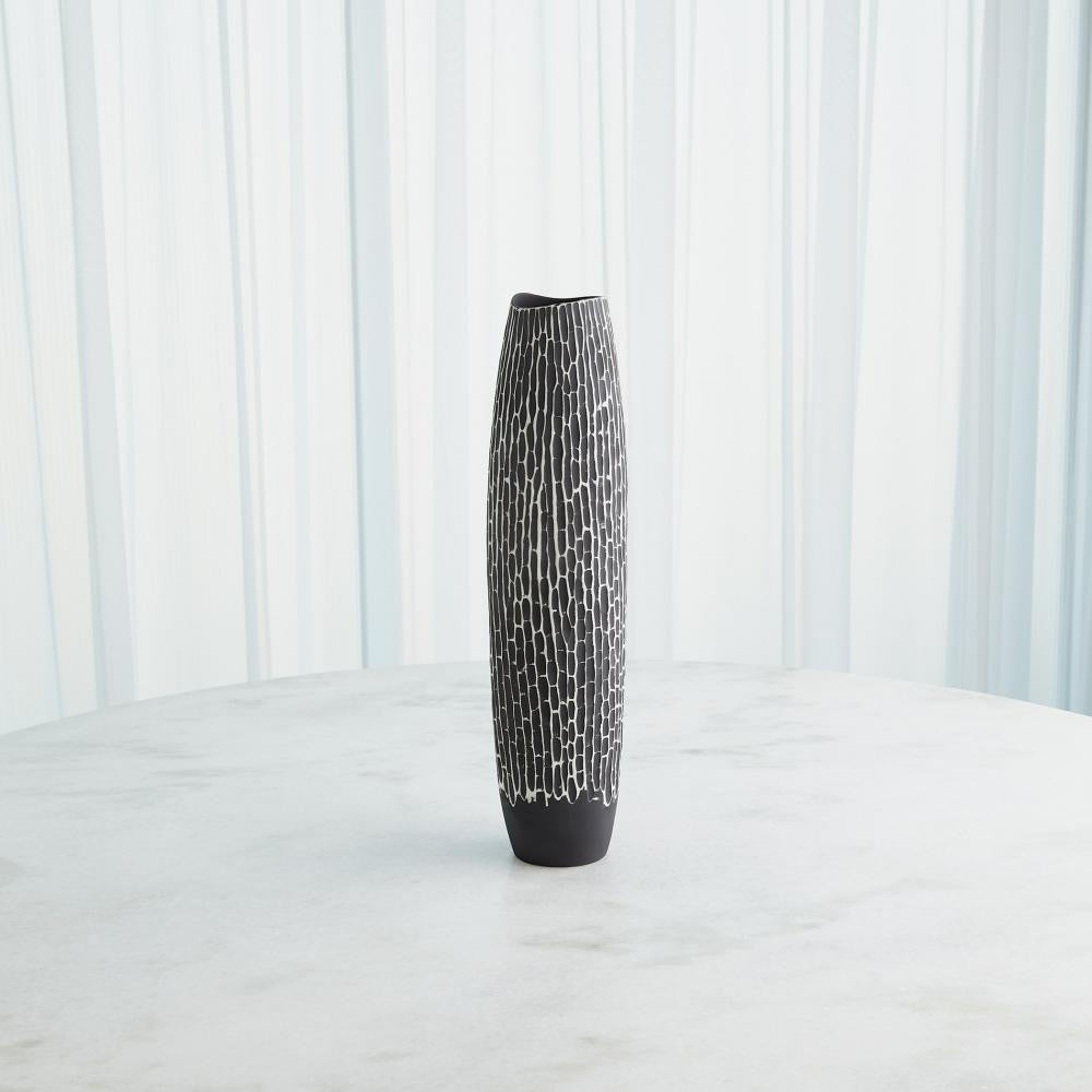 Global Views Horsetail Medium Gray Vase