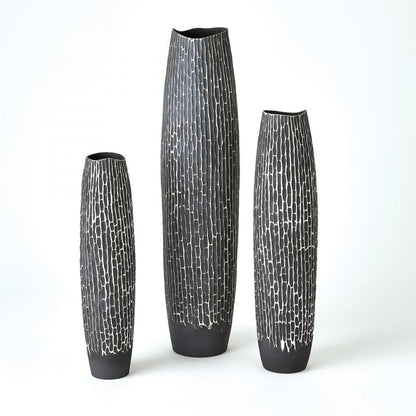 Global Views Horsetail Medium Gray Vase