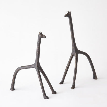 Global Views Iron Giraffe Large Sculpture