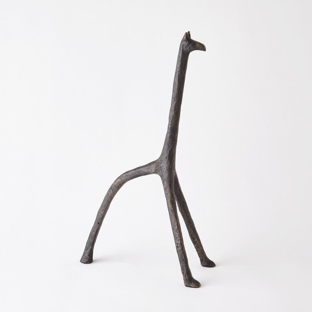 Global Views Iron Giraffe Large Sculpture