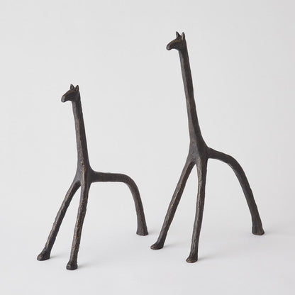 Global Views Iron Giraffe Large Sculpture