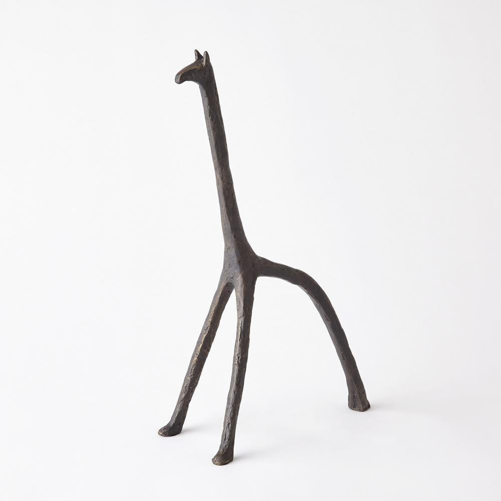 Global Views Iron Giraffe Large Sculpture