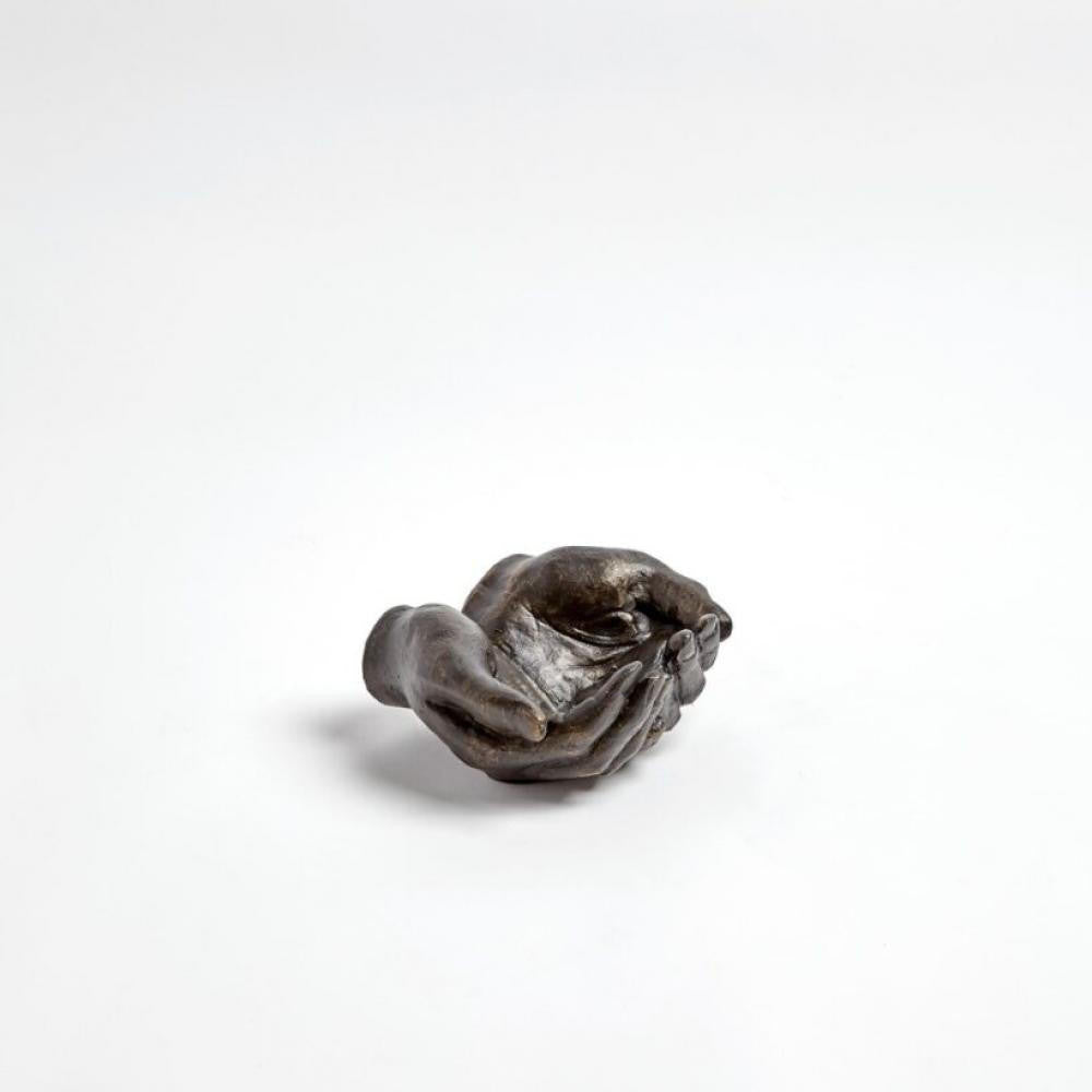 Global Views Iron Hand Antique Statuary Bronze Bowl