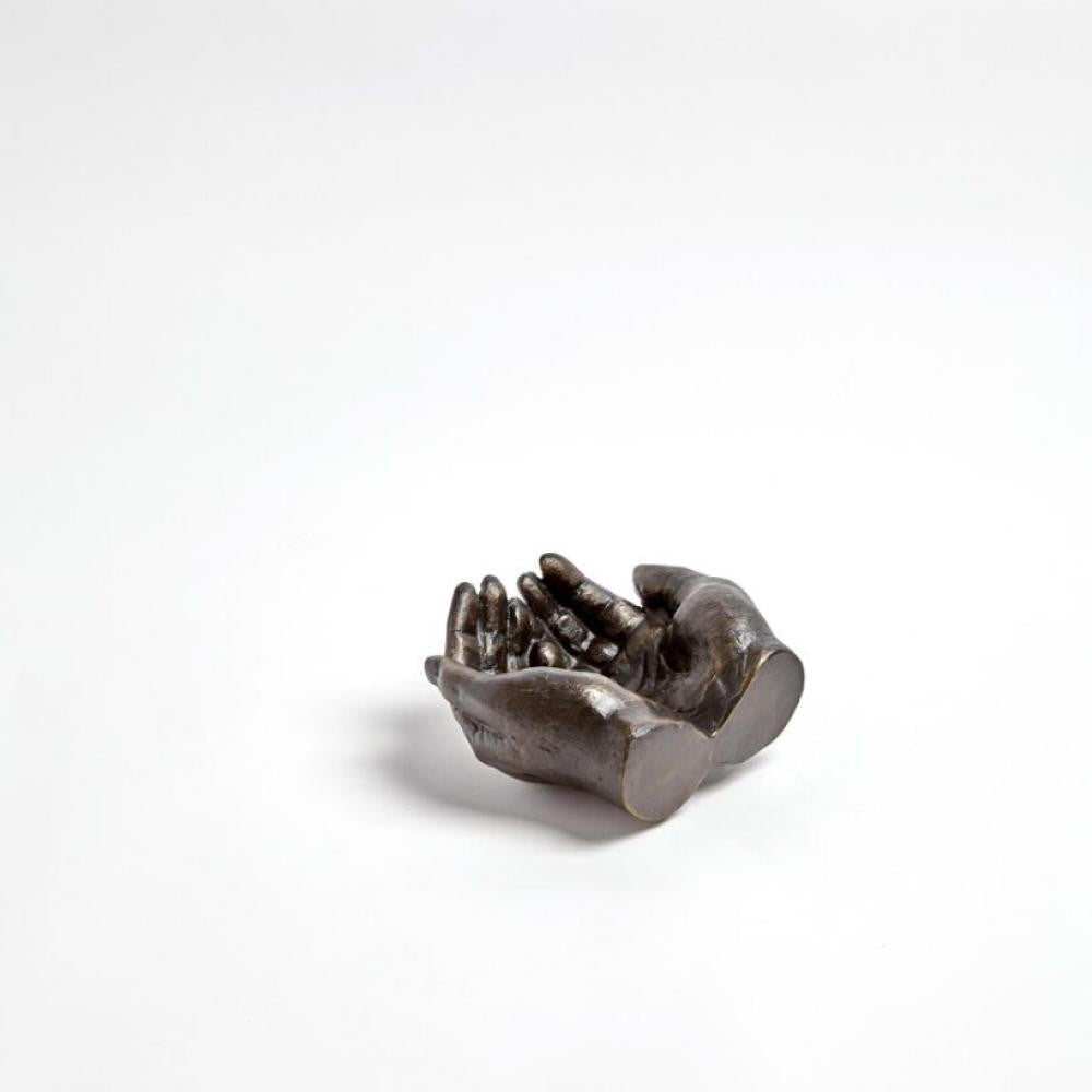 Global Views Iron Hand Antique Statuary Bronze Bowl