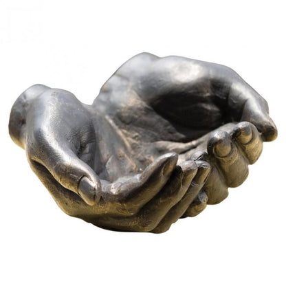 Global Views Iron Hand Antique Statuary Bronze Bowl