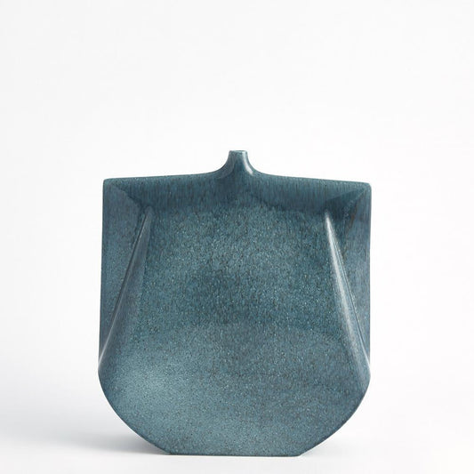 Global Views Kimono Wide Teal Vase