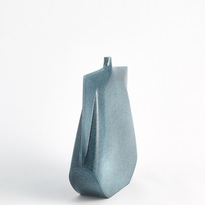 Global Views Kimono Wide Teal Vase