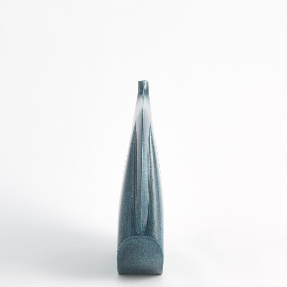 Global Views Kimono Wide Teal Vase