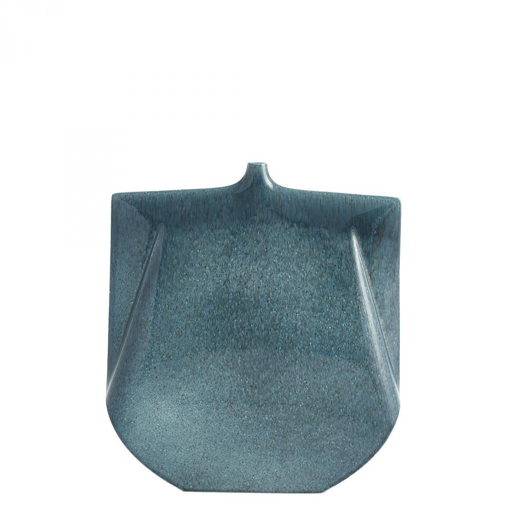 Global Views Kimono Wide Teal Vase