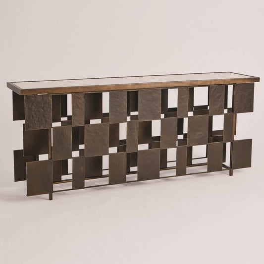 Global Views Layered Bronze Gold Console