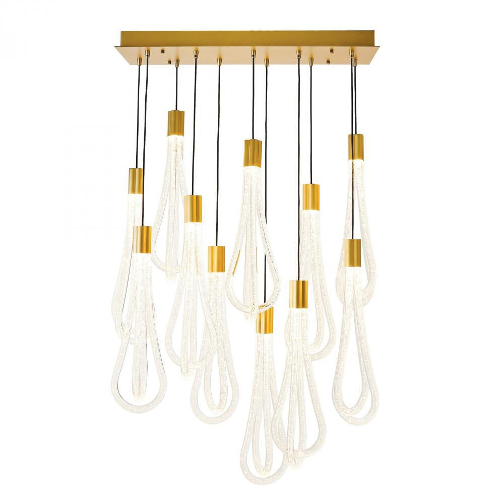Global Views Layered Raindrop LED Chandelier