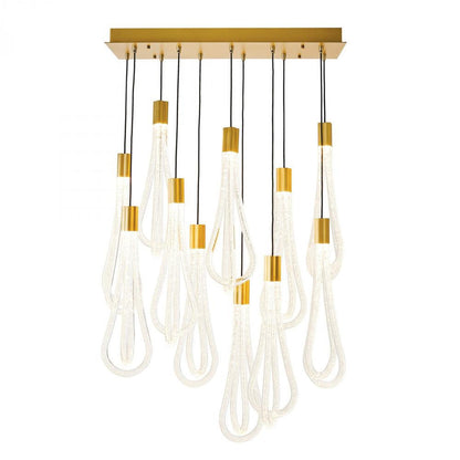 Global Views Layered Raindrop LED Chandelier