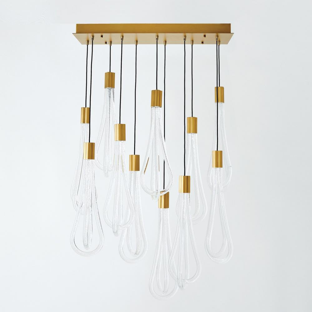 Global Views Layered Raindrop LED Chandelier