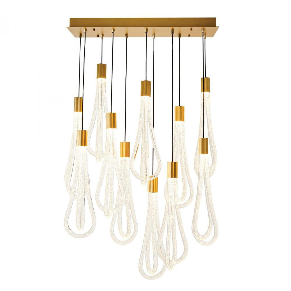 Global Views Layered Raindrop LED Chandelier