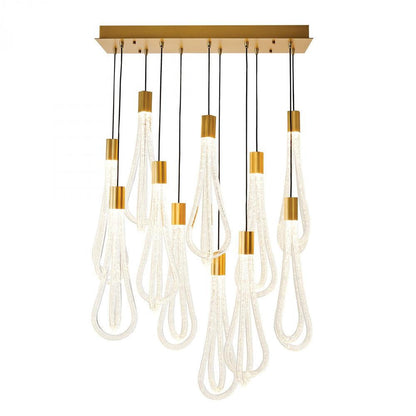 Global Views Layered Raindrop LED Chandelier