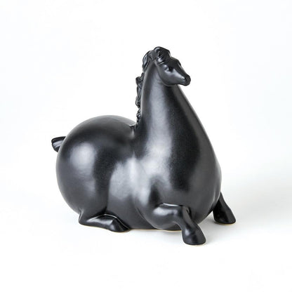 Global Views Libertino Horse Matte Black Sculpture