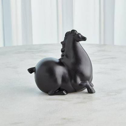 Global Views Libertino Horse Matte Black Sculpture