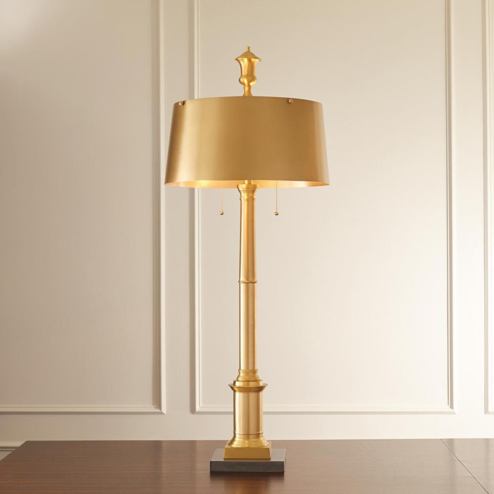 Global Views Library Antique Brass Table Lamp