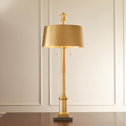 Global Views Library Antique Brass Table Lamp