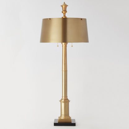 Global Views Library Antique Brass Table Lamp