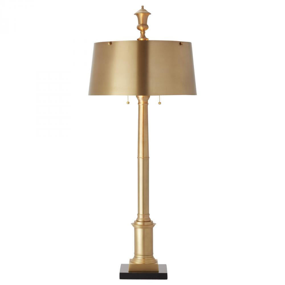 Global Views Library Antique Brass Table Lamp