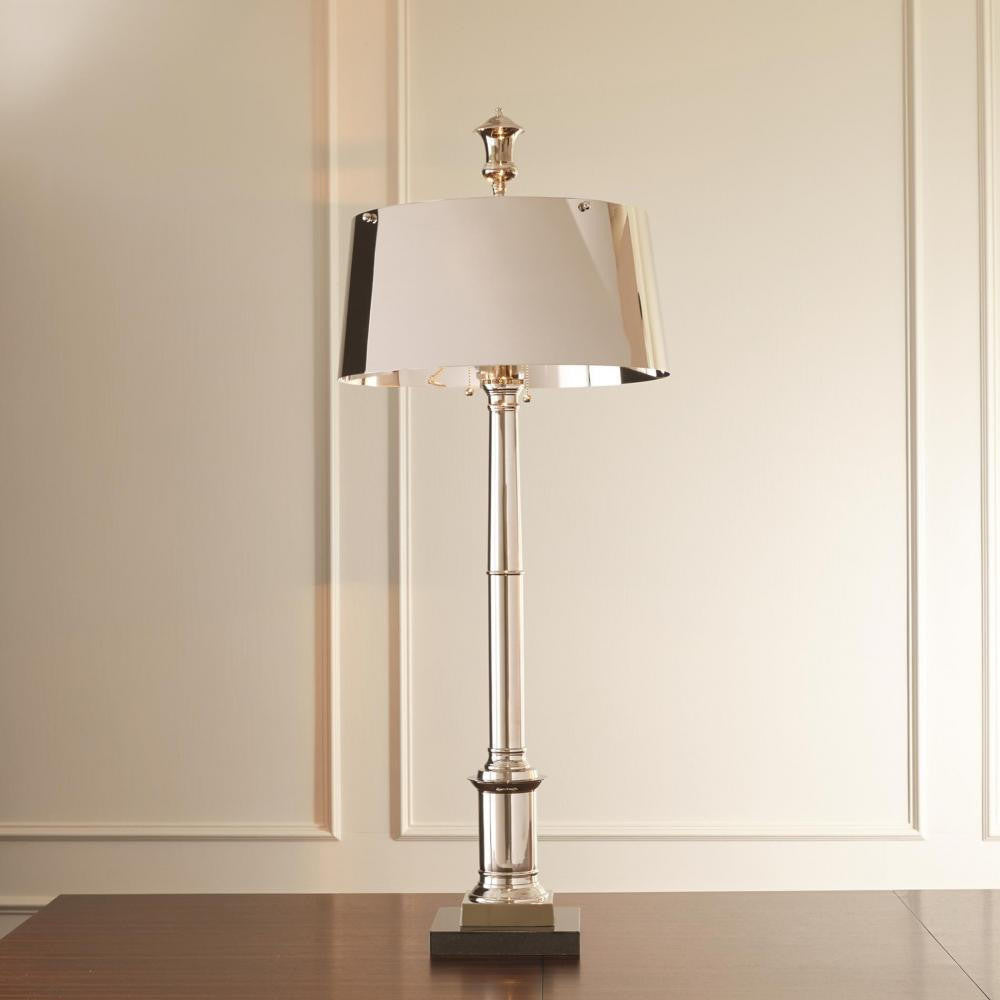 Global Views Library Nickel Table Lamp