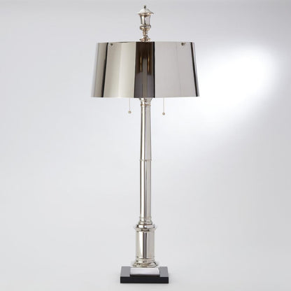Global Views Library Nickel Table Lamp